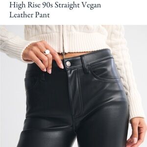 Abercrombie & Fitch Black Vegan Leather Pants